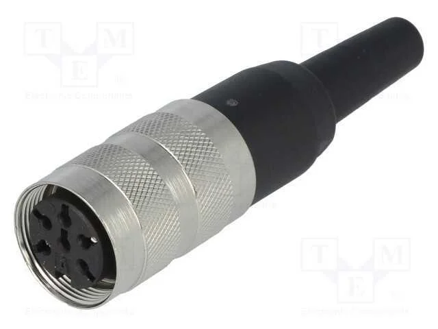 Conector: M16, ficha, fêmea, solda, com cabo, PIN.
