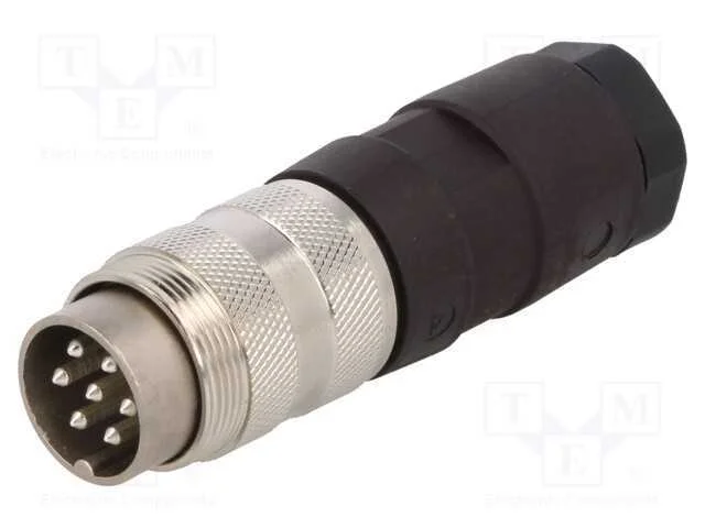 Conector: M16, ficha, macho, solda, com cabo, PIN.