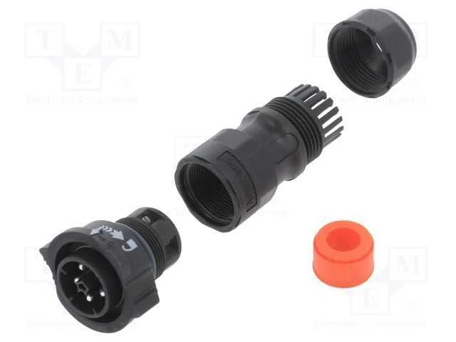 Conector: redondos, macho, ficha, terminal parafu.