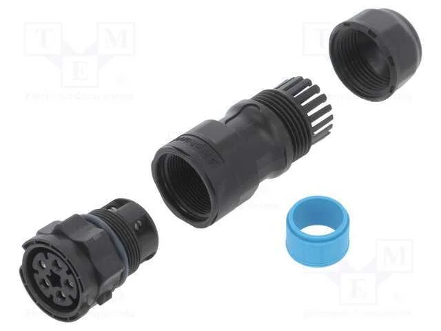 Conector: redondos, fêmea, ficha, terminal parafu.