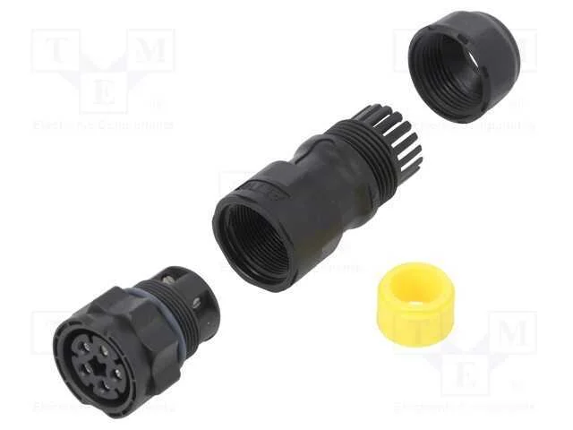 Conector: redondos, fêmea, ficha, terminal parafu.