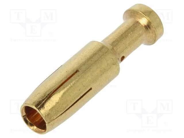 Contacto, fêmea, liga em cobre, dourado, 4mm2, 12.