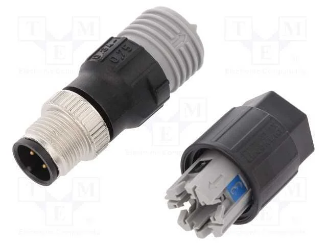 Ficha, M12, Pin: 4, Macho, Código A-Devicenet / Canopen, com Cabo