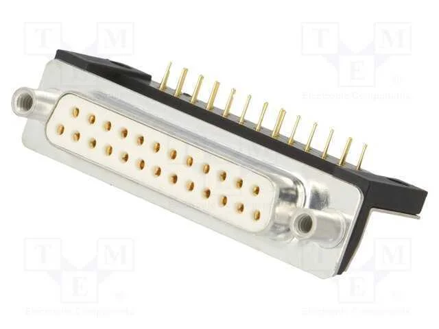 D-Sub, PIN: 25, tomada, fêmea, para painel,para P.