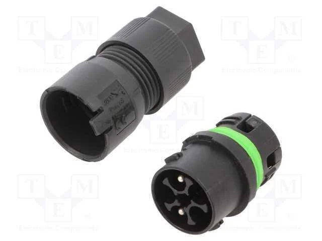 Conector: de alimentação, terminal parafusado, ma.