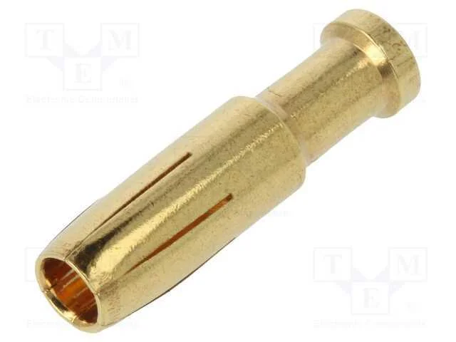 Contacto, fêmea, liga em cobre, dourado, 6mm2, 10.