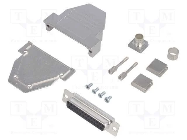 D-Sub, PIN: 25, ficha, fêmea, solda, com cabo, pr.