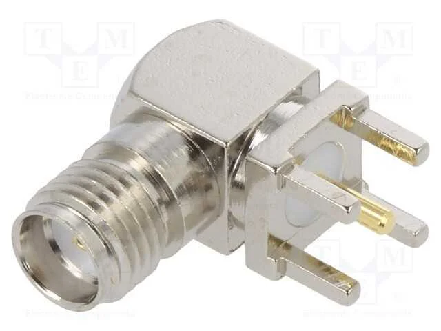 Tomada, Sma, Fêmea, Angulares 90, 50o, Tht, para Pcb, Ptfe, Dourado