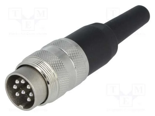 Conector: M16, Ficha, Macho, Solda, com Cabo, Pin: 8, 5a, 100v, Ip40