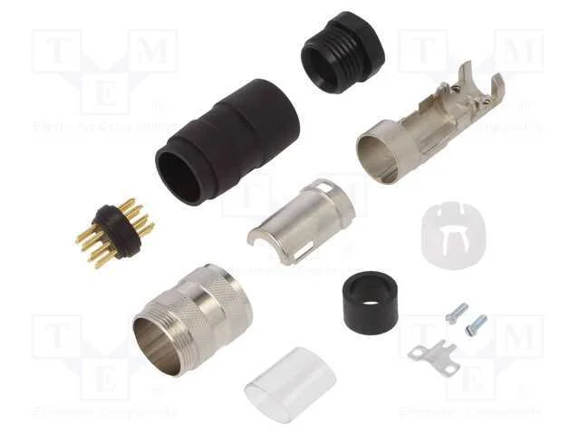 Conector: M16, ficha, macho, solda, com cabo, PIN.