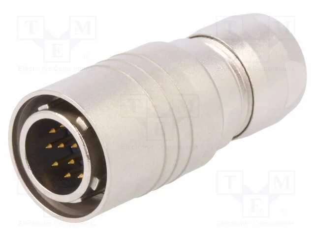 Conector: Redondos, Hr10, Push-Pull, Ficha, 2a, Dourado, Solda, 7mm