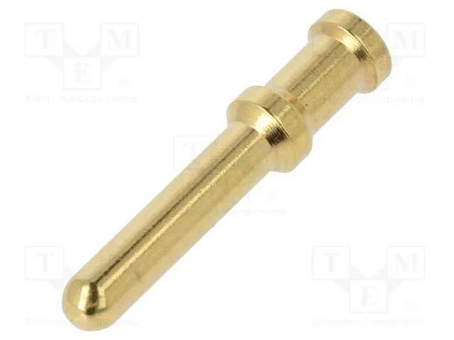 Contacto, macho, liga em cobre, dourado, 6mm2, 10.