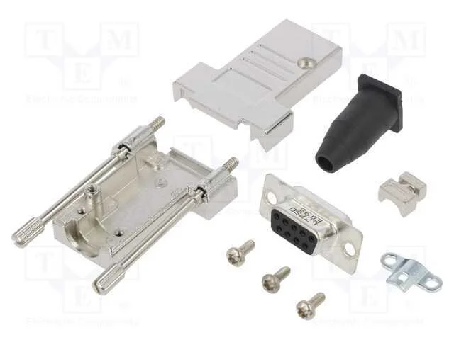 D-Sub, PIN: 9, fêmea, simples, solda, com cabo, g.
