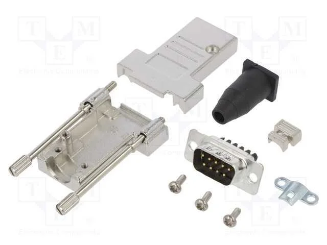 D-Sub, PIN: 9, macho, simples, terminal parafusad.