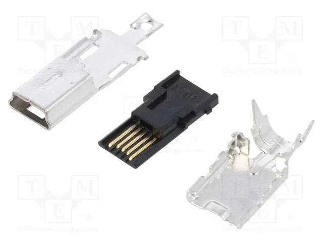 Ficha, Usb B Mini, Ux, com Cabo, Solda, Pin: 5, Simples, Usb 2.0