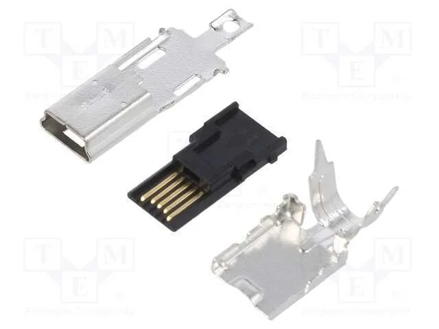 Ficha, Usb B Mini, Ux, com Cabo, Solda, Pin: 5, Simples, Usb 2.0
