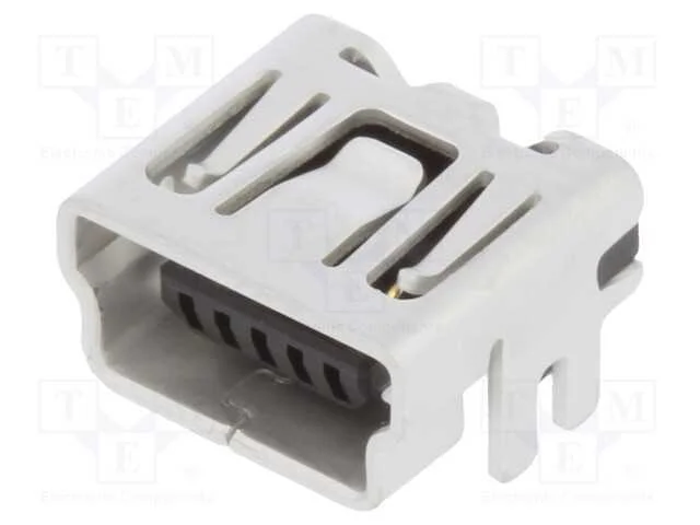 Tomada, Usb B Mini, Ux, para Pcb, Smt,Tht, Pin: 5, Horizontais