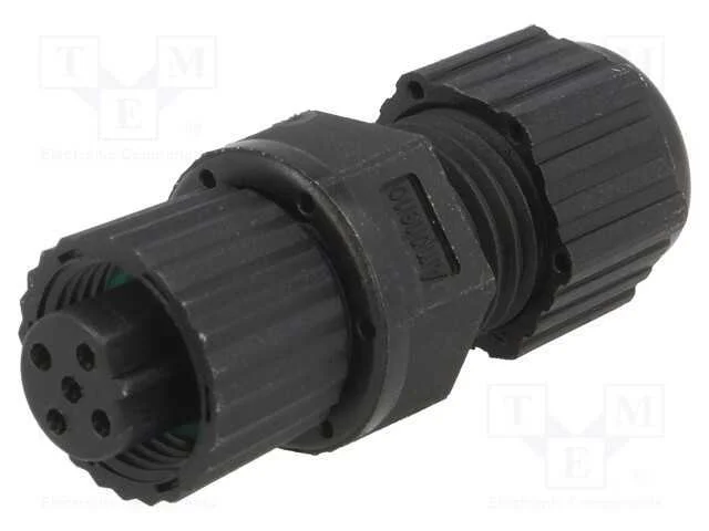 Ficha, M12, Pin: 5, Fêmea, Código B-Profibus, com Cabo, Solda, Ip68