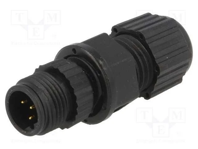Ficha, M12, Pin: 5, Macho, Código B-Profibus, com Cabo, Solda, Ip68