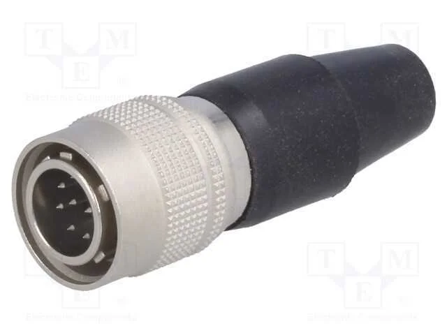 Conector: Redondos, Hr10, Push-Pull, Ficha, 2a, Prateado, Solda