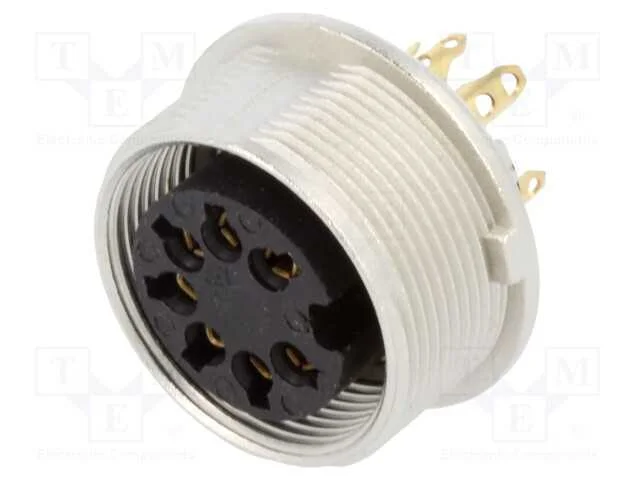 Conector: M16, tomada, fêmea, solda, PIN: 7, 5A, .