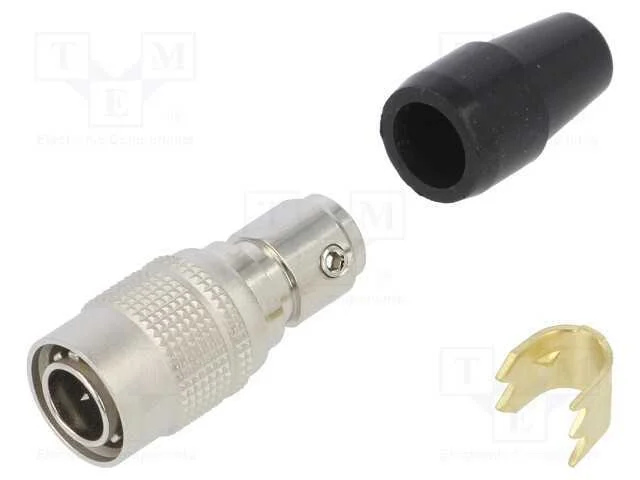 Conector: Redondos, Hr10, Push-Pull, Ficha, 2a, Prateado, Solda