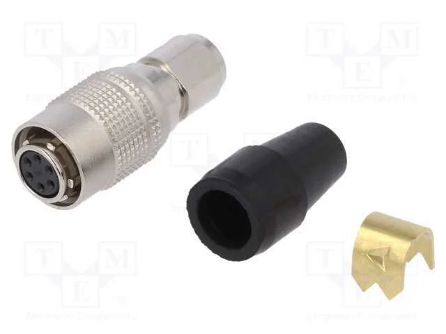 Conector: Redondos, Hr10, Push-Pull, Ficha, 2a, Prateado, Solda