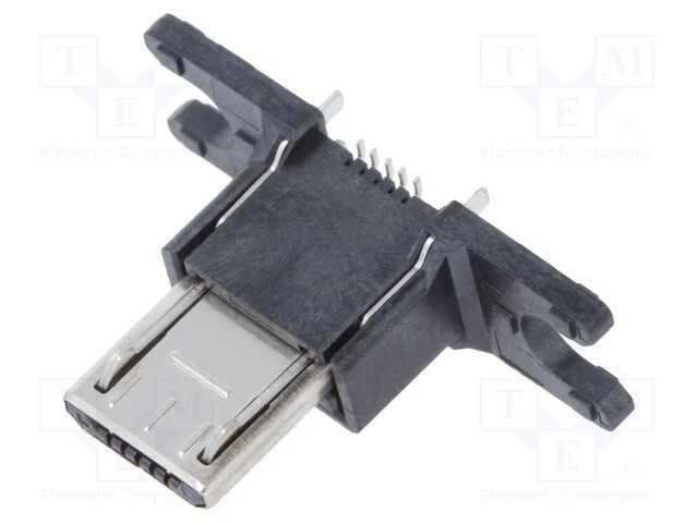 Ficha, Usb B Micro, Zx, Colarinho (2 Aberturas),Para Pcb, Pin: 5