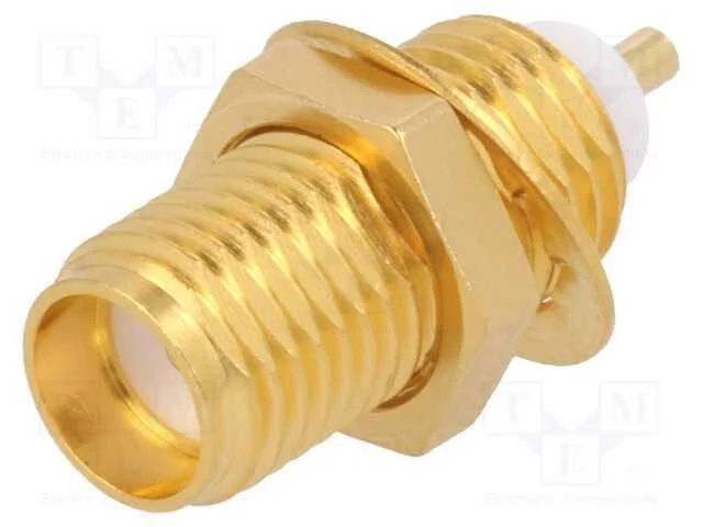 Tomada, Sma, Fêmea, Simples, 50o, Solda, para Painel,Torcidos, Ptfe