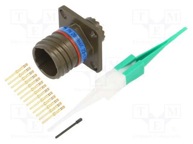 Conector: militar, tamanho 11, MIL-DTL-38999 Seri.