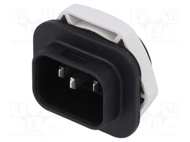 Conector: de alimentação, solda, macho, 4761, 10A.