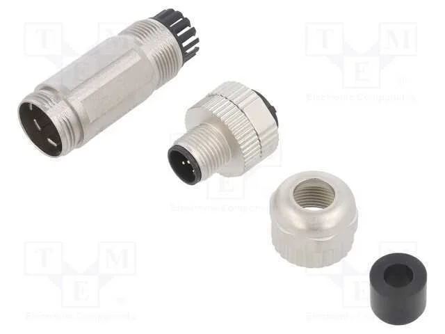 Ficha, M12, Pin: 5, Macho, Código A-Devicenet / Canopen, com Cabo