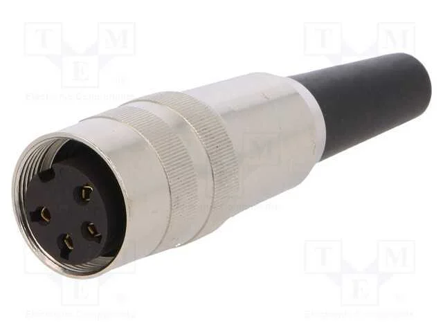Conector: M16, ficha, fêmea, solda, com cabo, PIN.