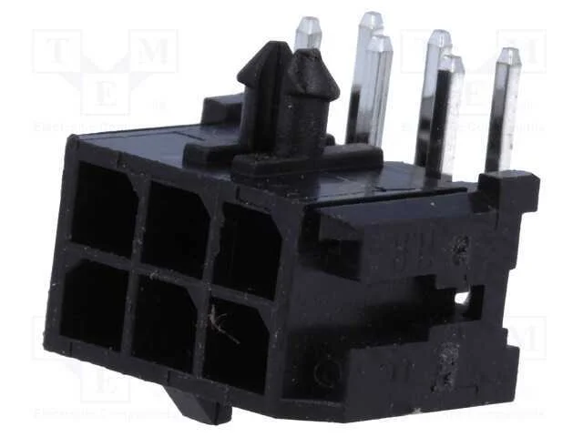 Tomada, Fio-Placa, Macho, 3mm, Pin: 6, Tht, para Pcb,Trinco Pcb, 5a