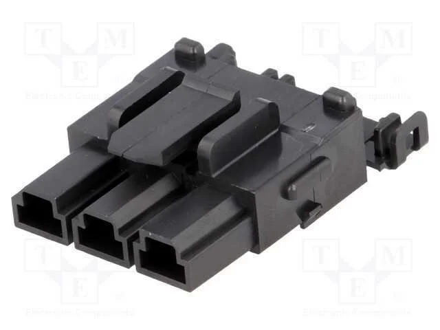 Ficha, Fio-Fio/Placa, Fêmea, Mini-Fit Sr, 10mm, Pin: 3, 600v