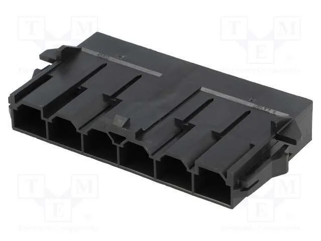 Ficha, Fio-Fio/Placa, Macho, Mini-Fit Sr, 10mm, Pin: 6, 600v