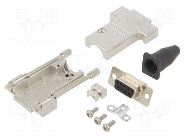 D-Sub, PIN: 9, ficha, fêmea, solda, com cabo, pre.