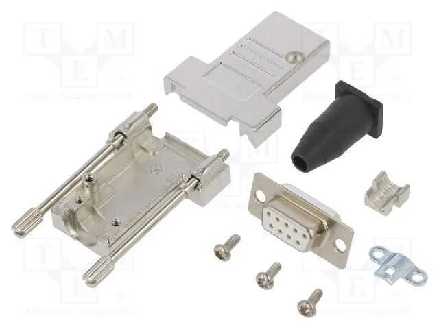 D-Sub, PIN: 9, ficha, fêmea, solda, com cabo, bra.