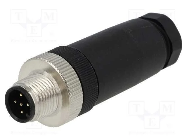 Ficha, M12, Pin: 5, Macho, Código A-Devicenet / Canopen, com Cabo