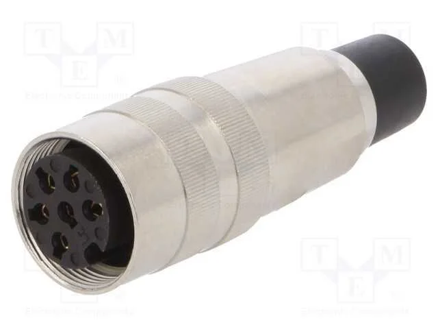 Conector: M16, ficha, fêmea, solda, com cabo, PIN.
