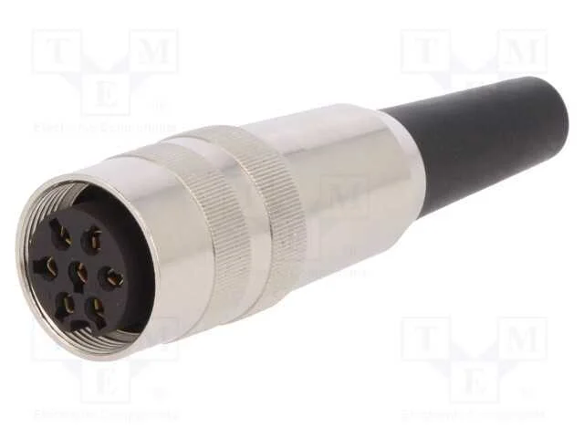 Conector: M16, ficha, fêmea, solda, com cabo, PIN.