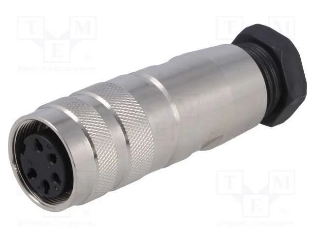 Conector: M16, ficha, fêmea, solda, com cabo, PIN.
