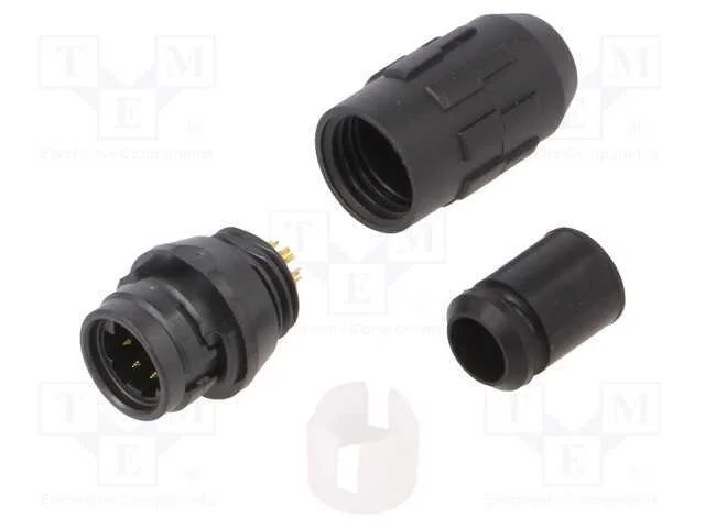 Conector: Redondos, Hr30, Push-Pull, Ficha, 2a, Dourado, Solda