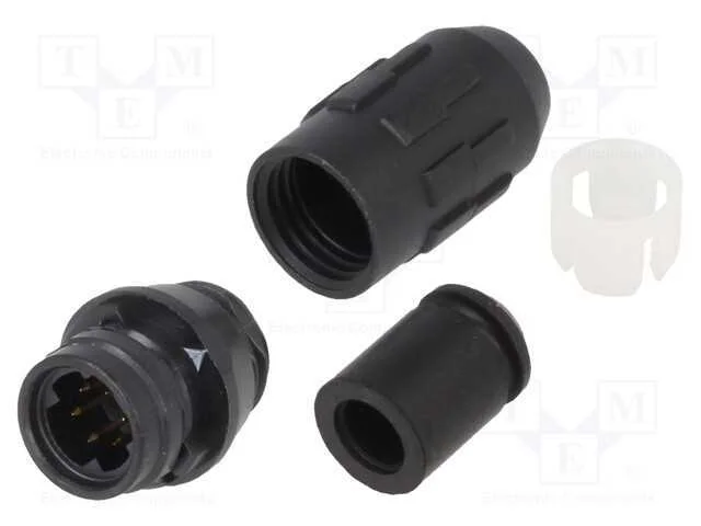 Conector: Redondos, Hr30, Push-Pull, Ficha, 2a, Dourado, Solda