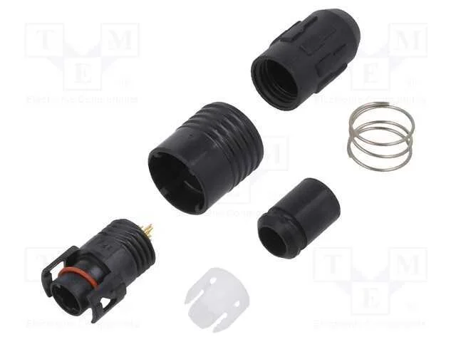 Conector: Redondos, Hr30, Push-Pull, Ficha, 2a, Dourado, Solda