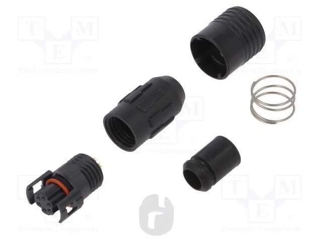 Conector: Redondos, Hr30, Push-Pull, Ficha, 2a, Dourado, Solda