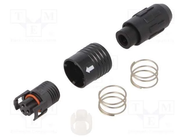 Conector: Redondos, Hr30, Push-Pull, Ficha, 2a, Dourado, Solda
