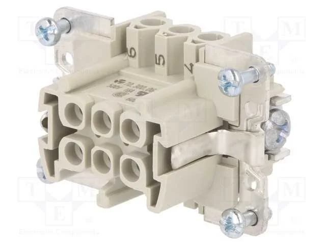 Conector: HDC, fêmea, PIN: 6, tamanho 6, inserto .