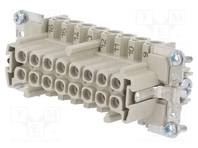 Conector: HDC, f&ecirc;mea, PIN: 16, tamanho 16, insert.