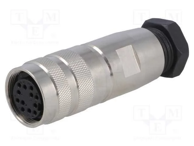 Conector: M16, ficha, fêmea, solda, com cabo, PIN.